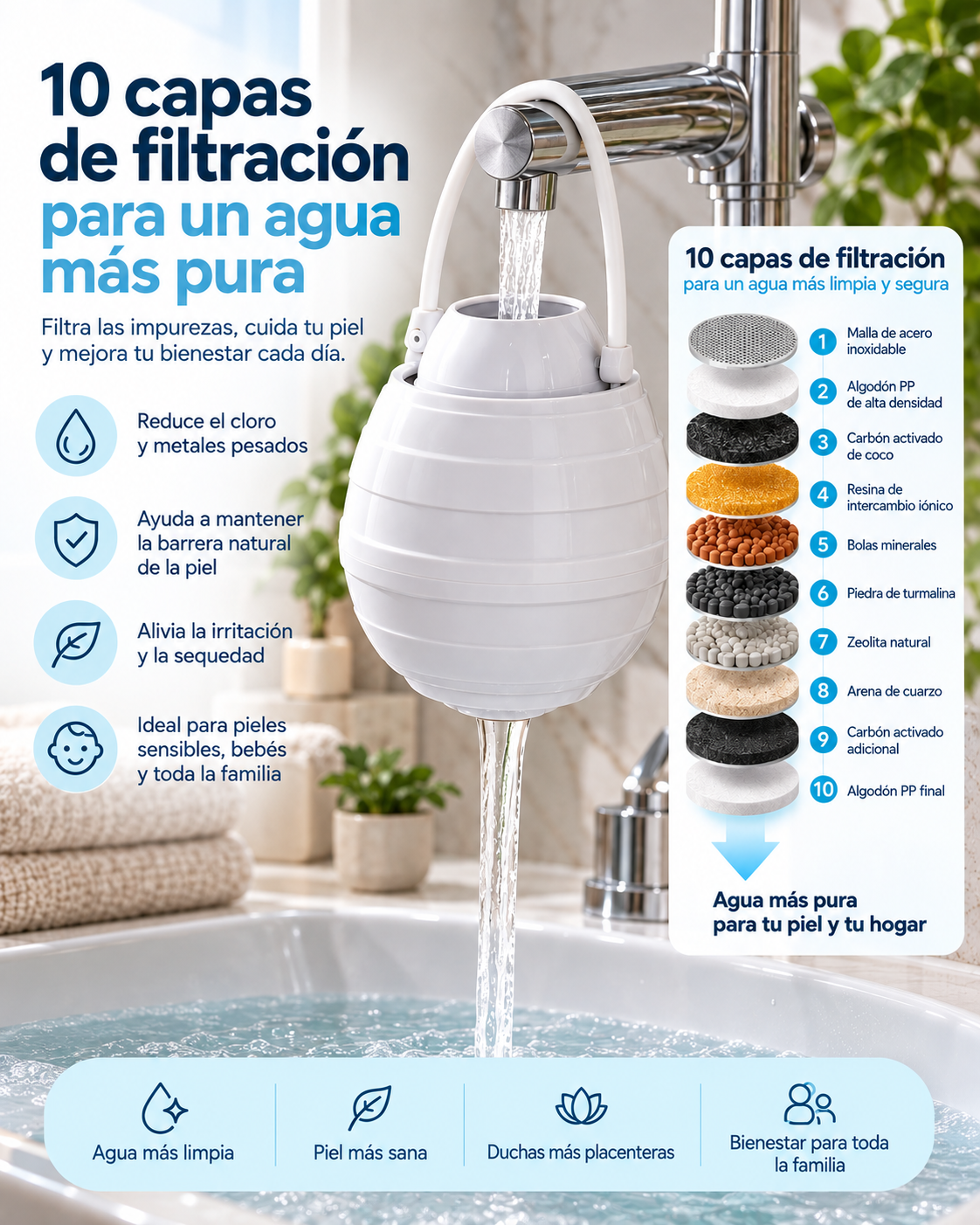Filtro de Baño 10X LIMPURA™