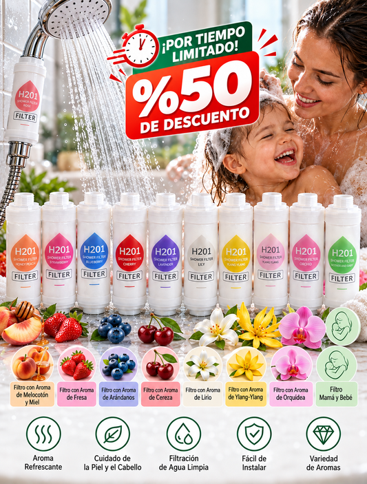 LIMPURA™ H201 AquaScent – Filtro de Ducha con Aromaterapia